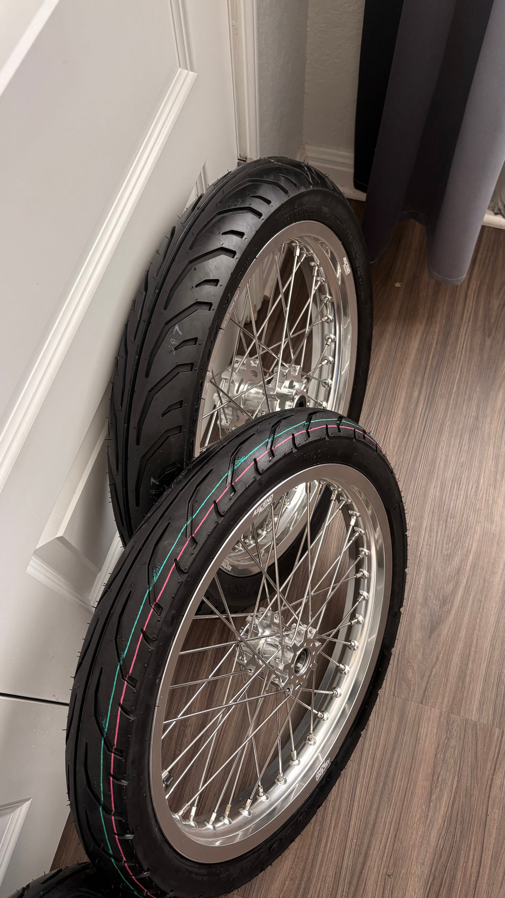 Surron LBX / Eride Pro SS / 79 Bike 17” CHROME WIDE SUPERMOTO WHEELSET