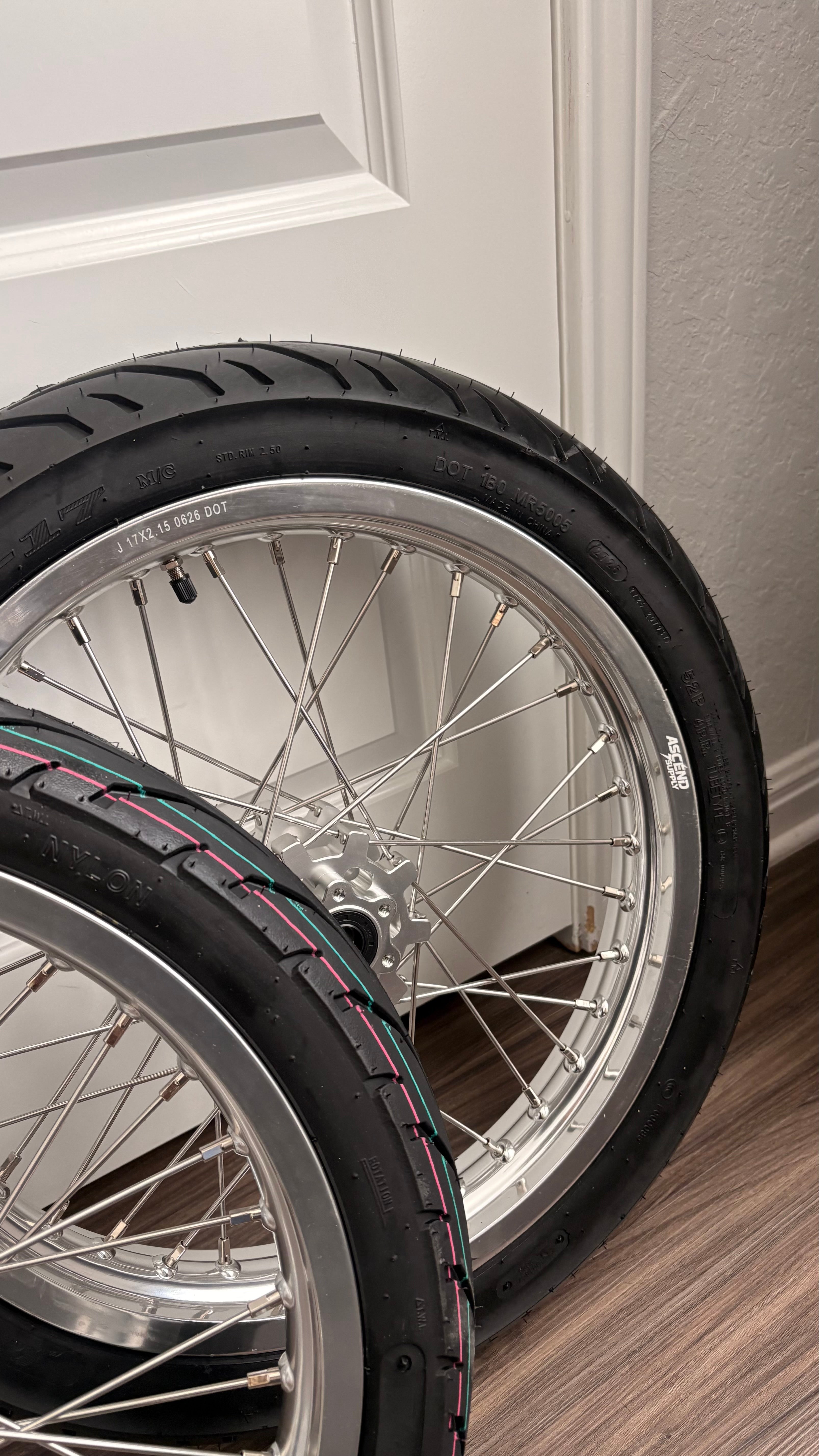 Surron LBX / Eride Pro SS / 79 Bike 17” CHROME WIDE SUPERMOTO WHEELSET