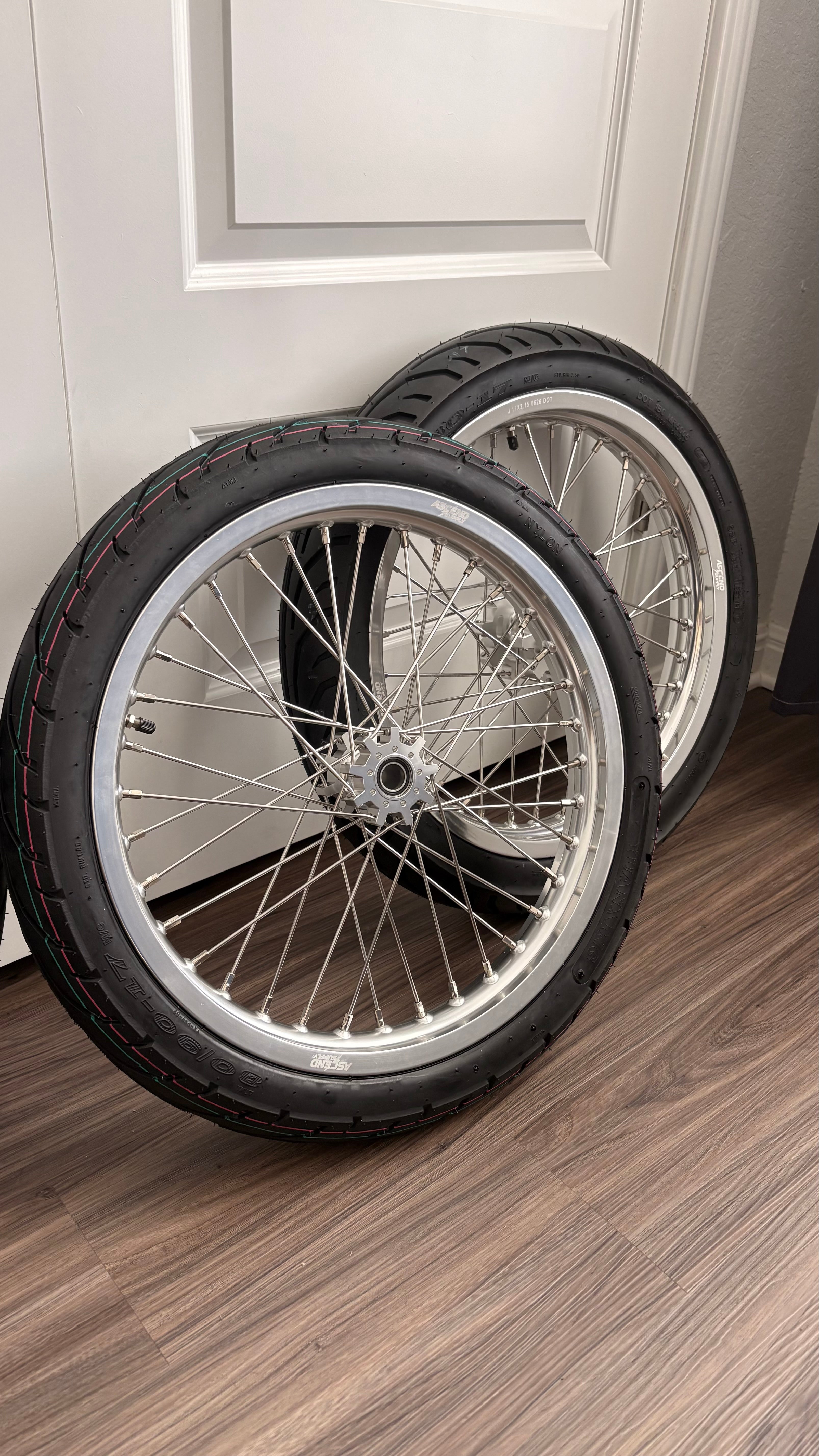 Surron LBX / Eride Pro SS / 79 Bike 17” CHROME WIDE SUPERMOTO WHEELSET