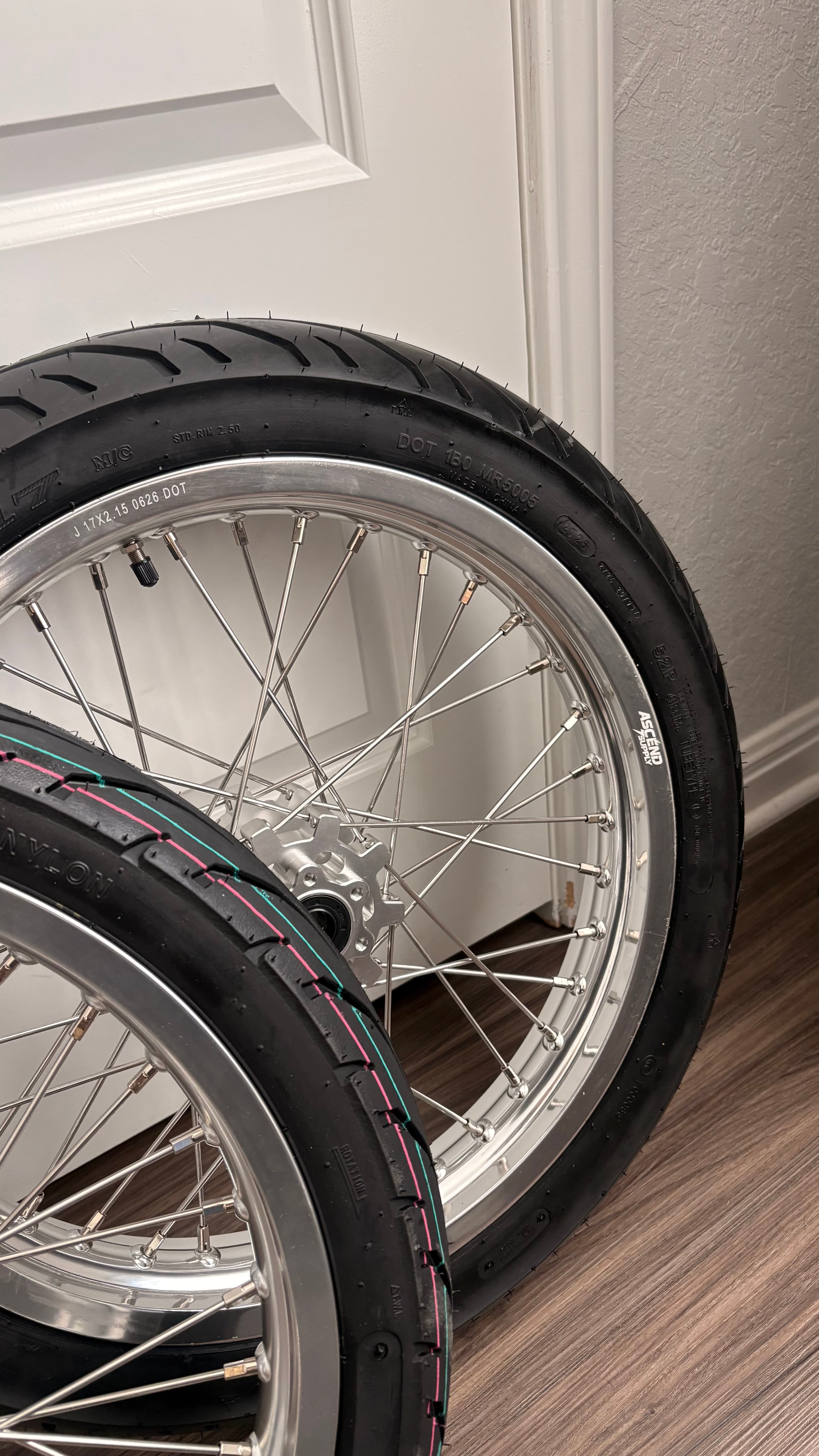 Surron LBX / Eride Pro SS / 79 Bike 17” CHROME WIDE SUPERMOTO WHEELSET