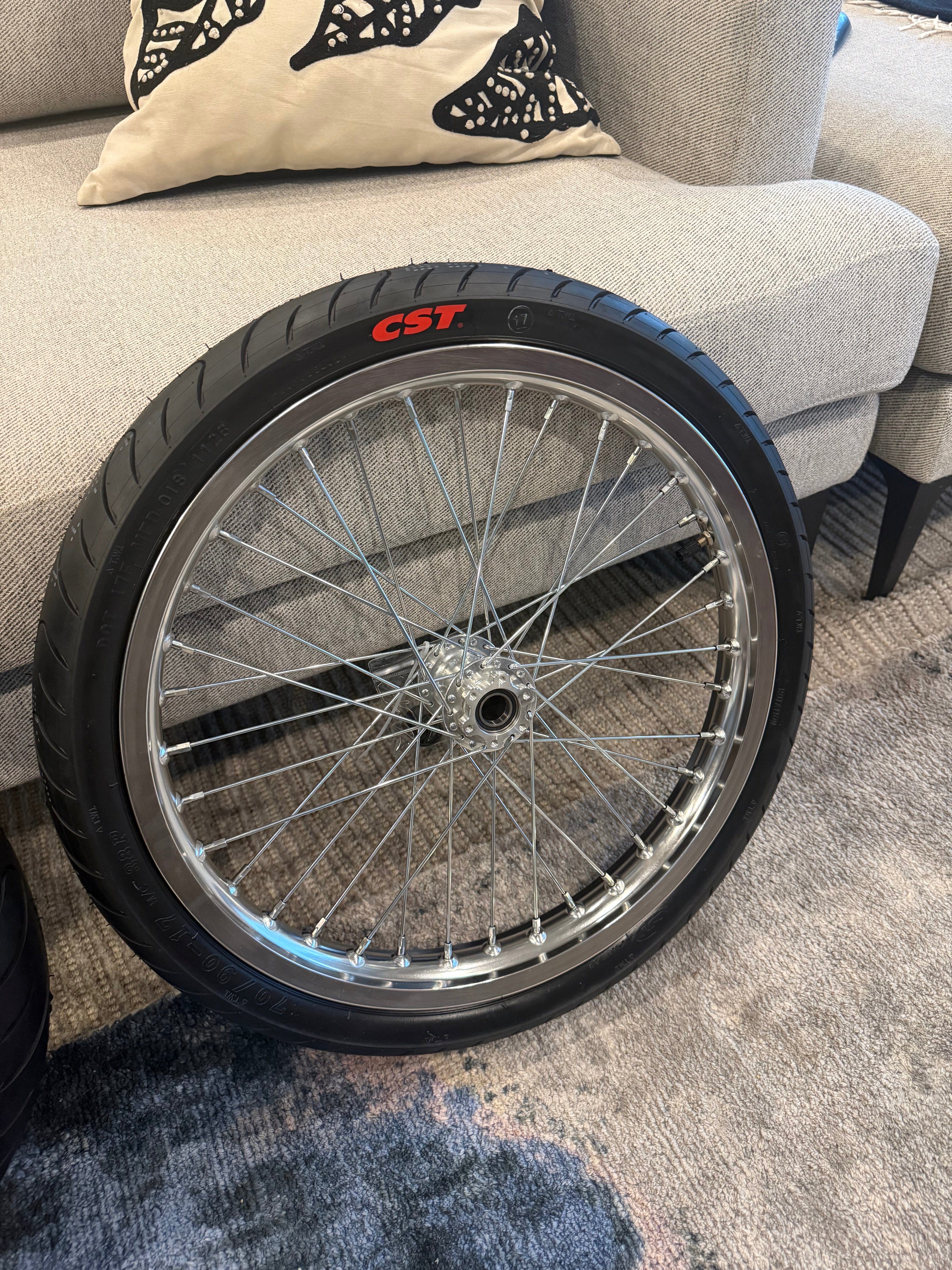 Surron LBX/Eride/79bike chrome CST supermoto wheelset (preorder)