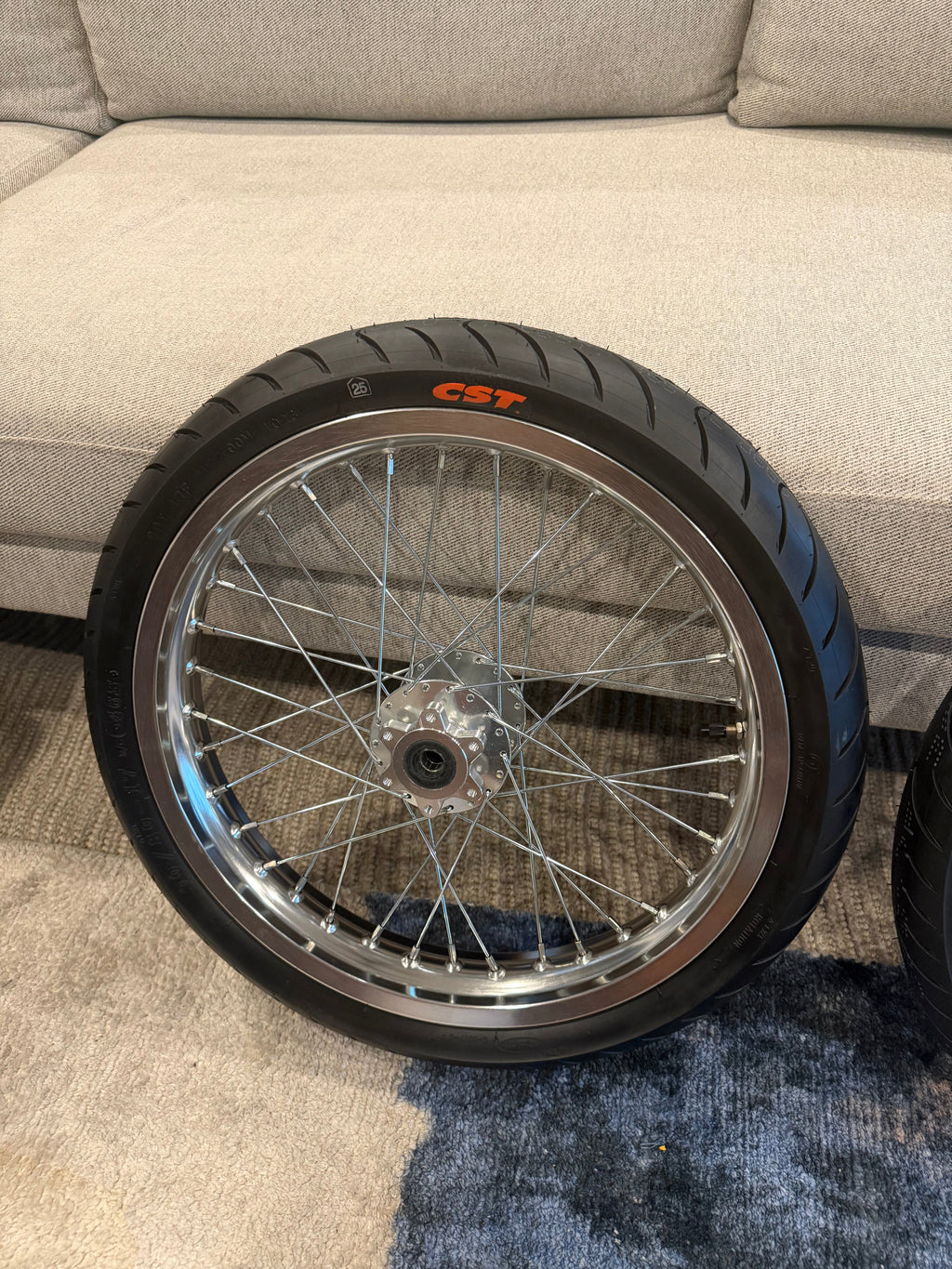 Surron LBX/Eride/79bike chrome CST supermoto wheelset (preorder)