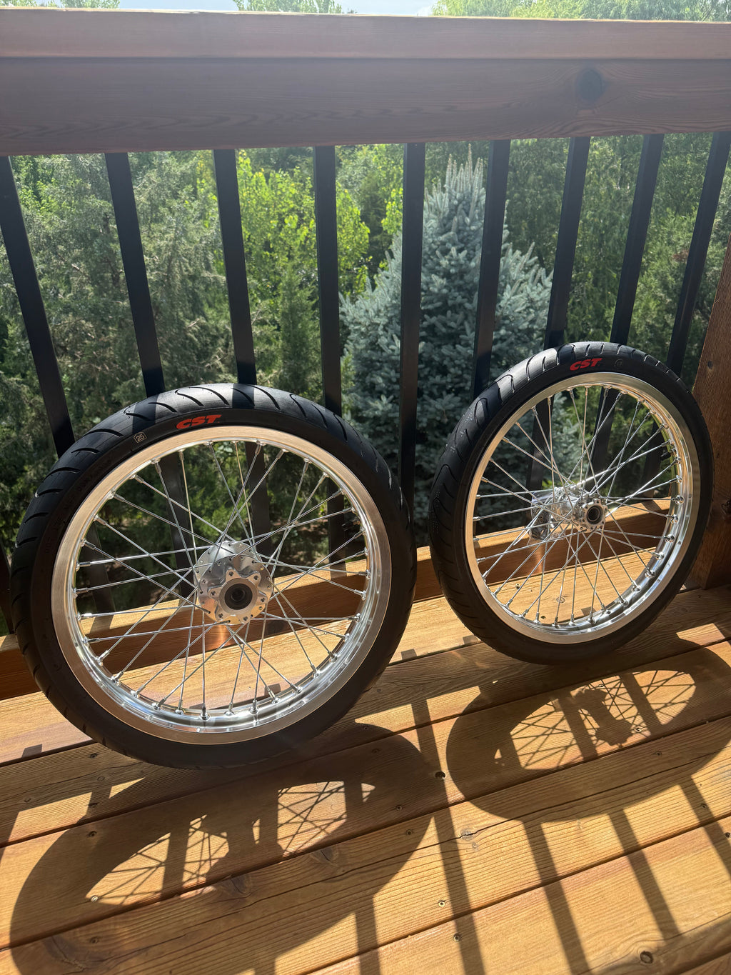 Surron LBX/Eride/79bike chrome CST supermoto wheelset (preorder)