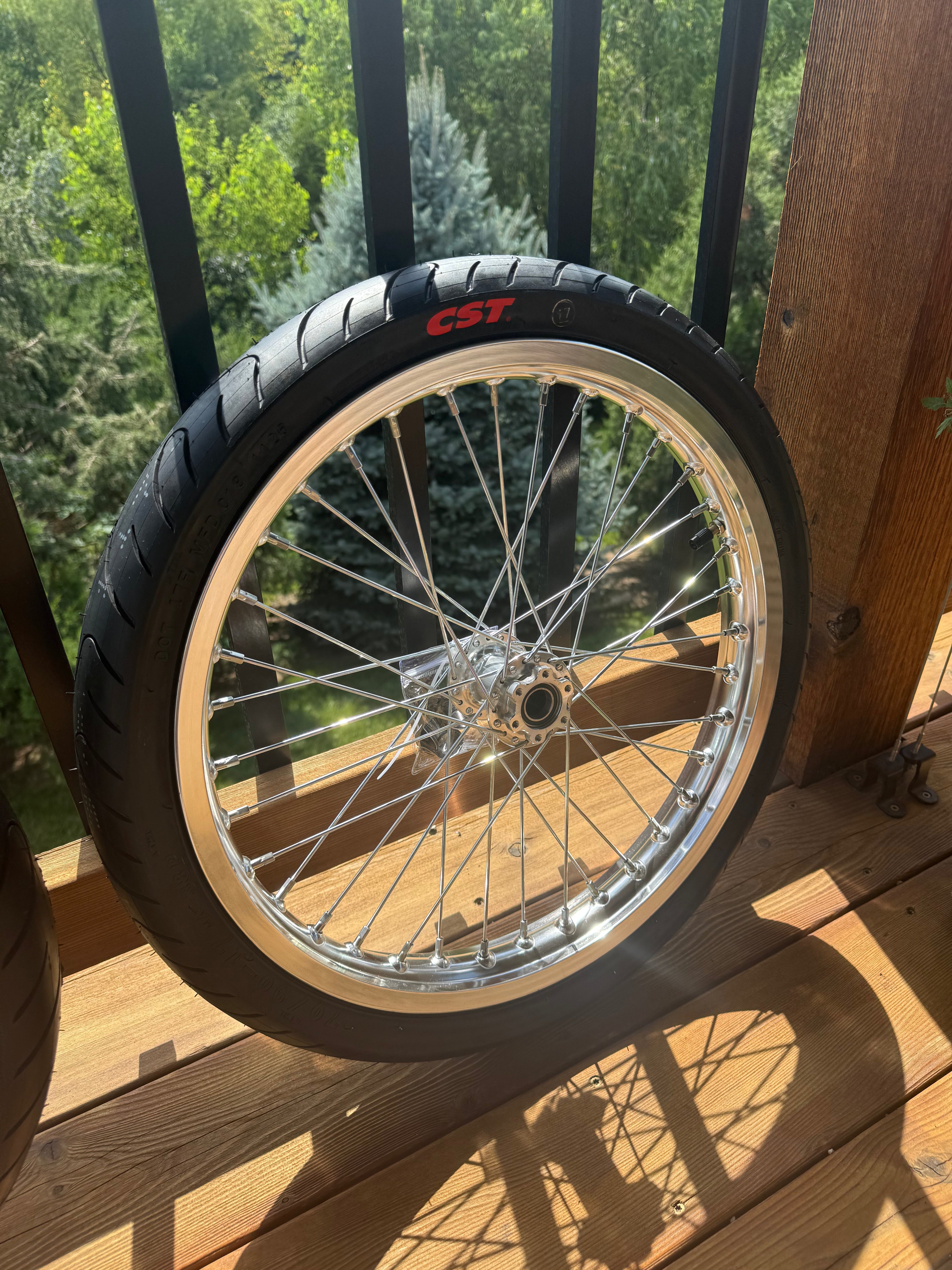 Surron LBX/Eride/79bike chrome CST supermoto wheelset (preorder)