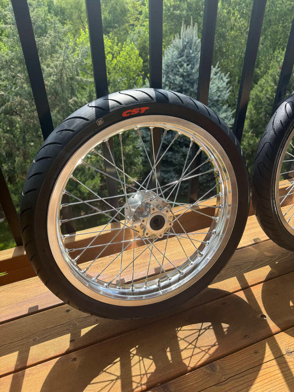 Surron LBX/Eride/79bike chrome CST supermoto wheelset (preorder)